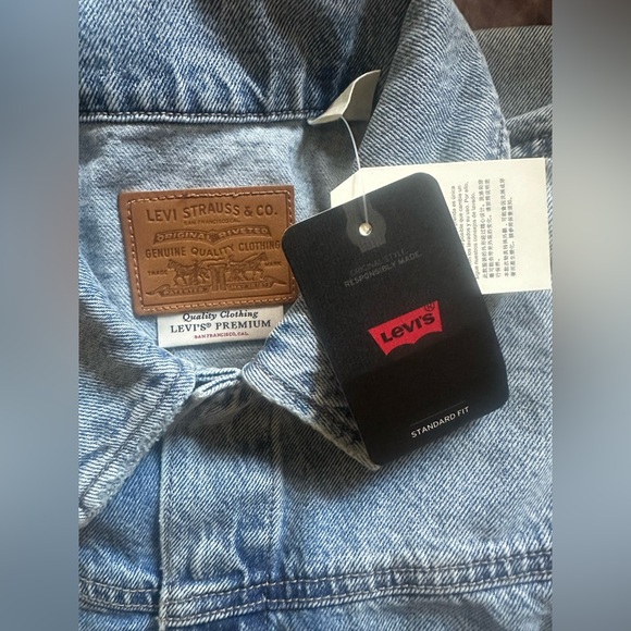 LEVI'S WESTERN DENIM MIDI SHIRT DRESS JEANS SIZE 33 NWT- Feeling This - Picture 9 of 9